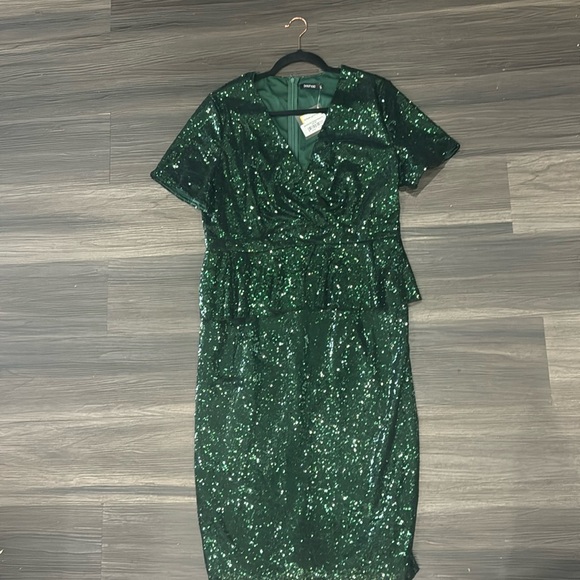 Boohoo | Dresses | Boohoo Dark Green Sequin Dress 4 | Poshmark Boohoo | Dresses | Boohoo Dark Green Sequin Dress 4 | Poshmark